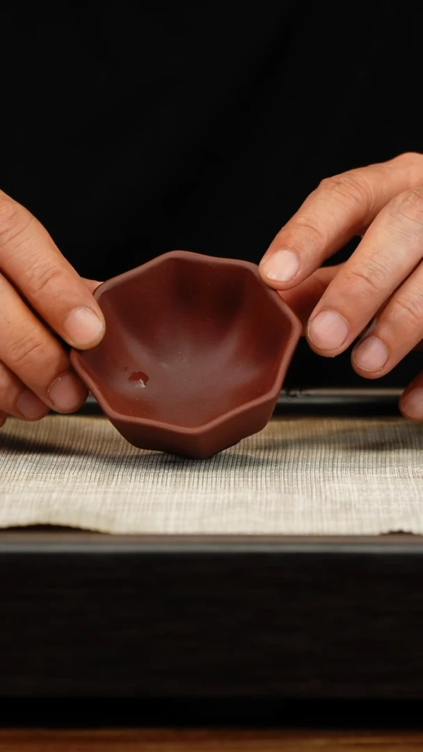 茶壶紫砂紫泥八方杯