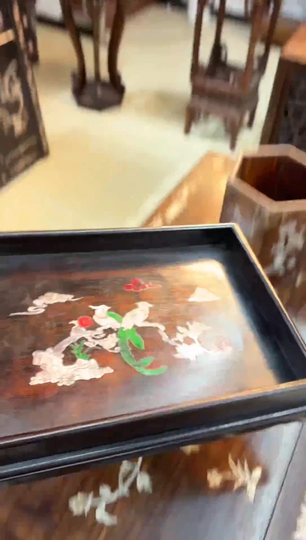 小叶紫檀茶盘缪木