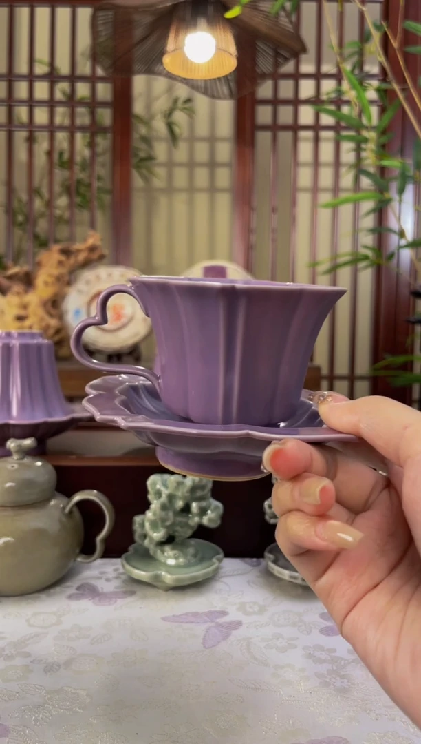北溪堂-丁香紫丁香茶咖杯