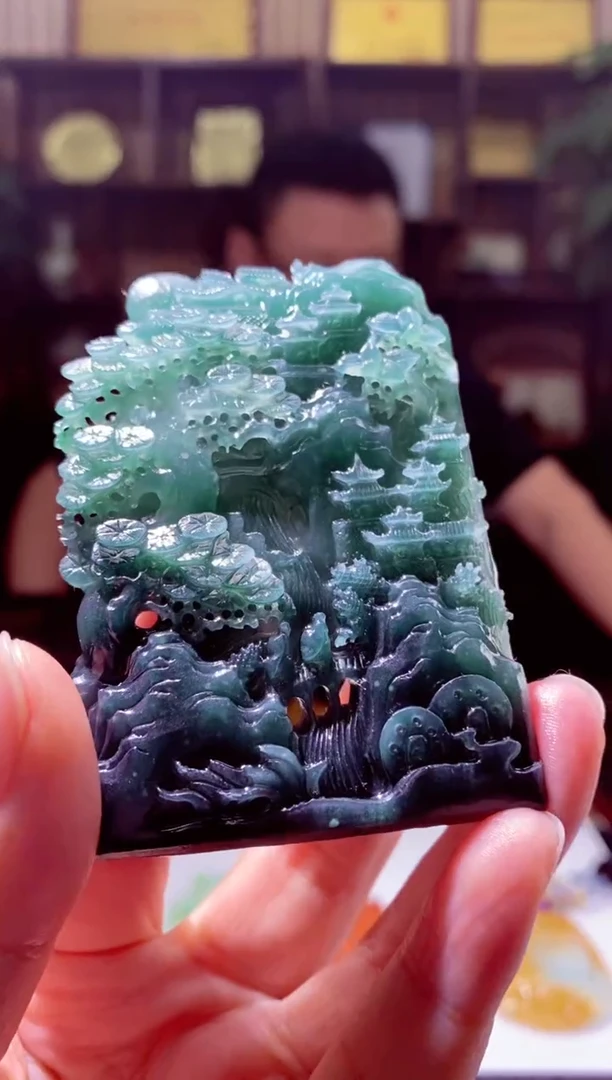 定制翡翠未镶嵌LL翡翠毛货WZ-37