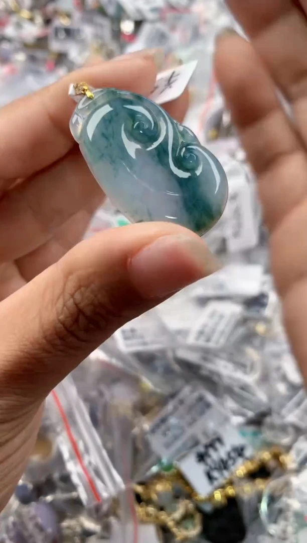 18K金镶嵌戒指翡翠5555----1