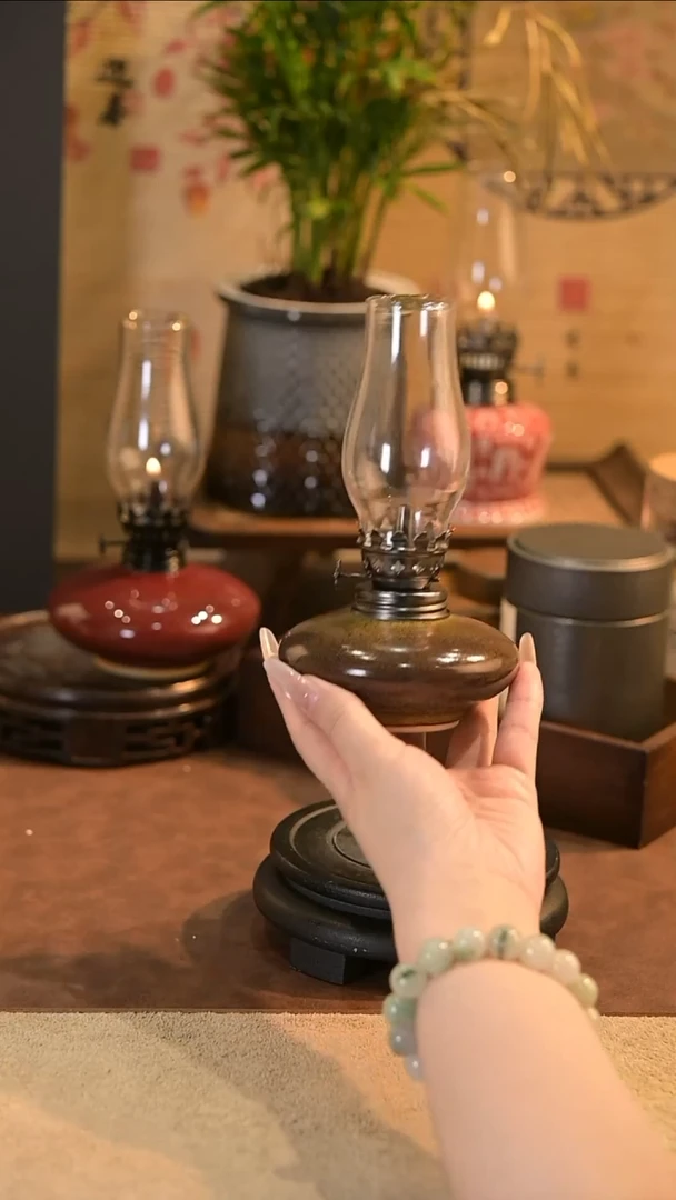 景德镇陶瓷油灯摆件