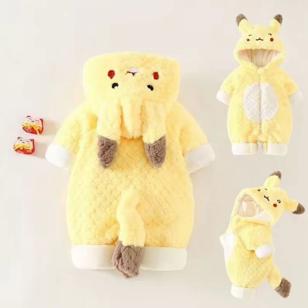 ｛皮卡丘｝冬季宝宝外出服冬季连体衣{特价处理不退换看好下单}