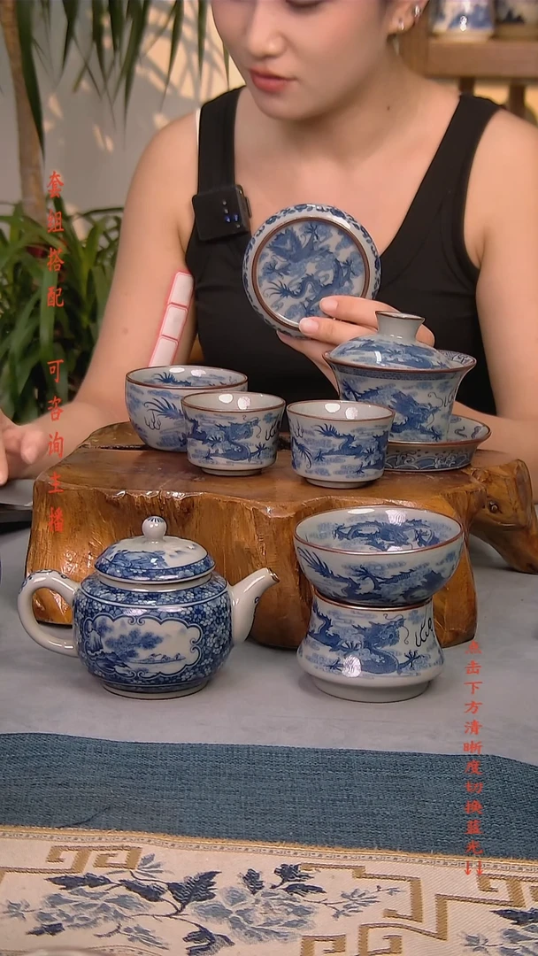 感*哥简装家用款7件套 老陶泥开片纹陶瓷茶具