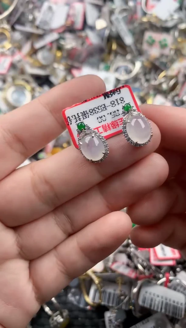 银S925镶嵌戒指翡翠11    8