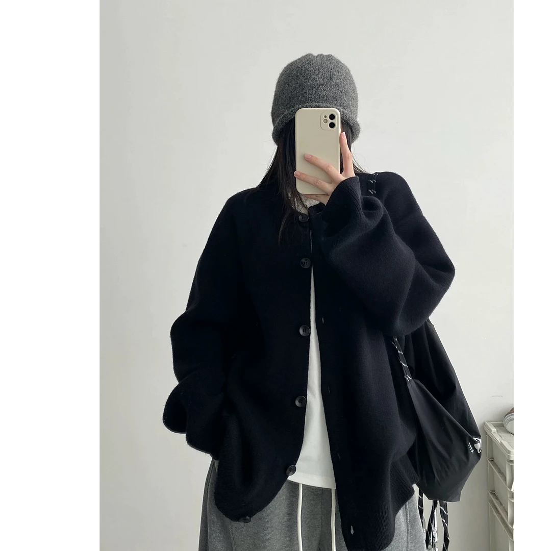 特大码300斤2025新款毛衣开衫外套男女装秋冬季显瘦慵懒风针织衫2