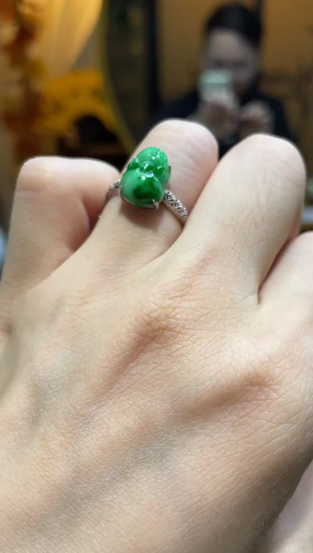 颈饰未镶嵌翡翠戒指