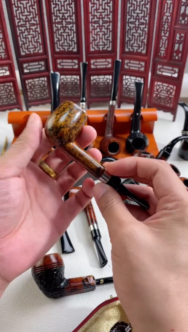 石楠木小*思纯手工意大利石楠木烟斗250黄色