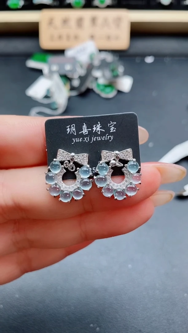 银S925镶嵌戒指翡翠1