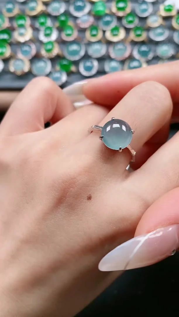 【闪购商品】翡翠戒指银S925镶嵌111111111