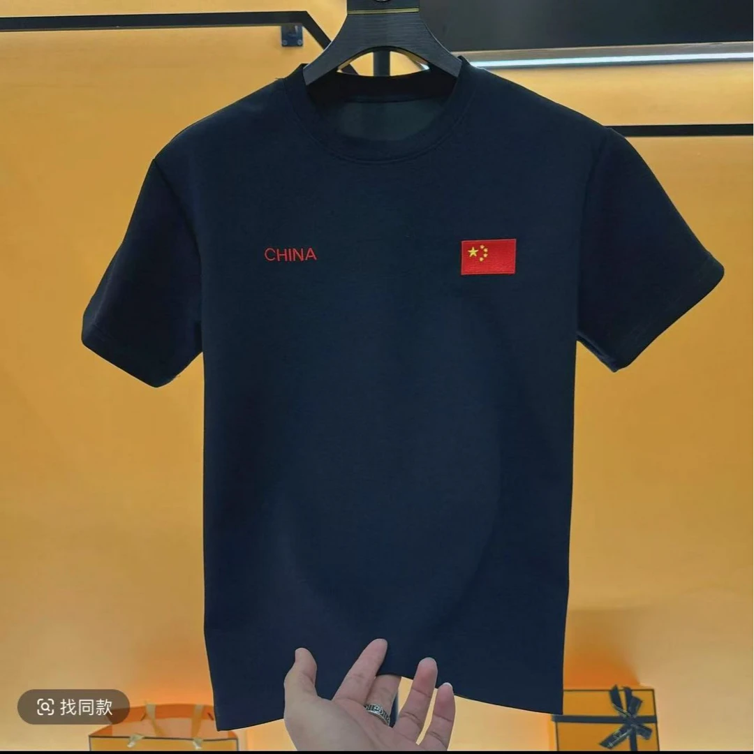 夏季新款超薄短袖男女同款T恤休闲时尚百搭款男士印花运动