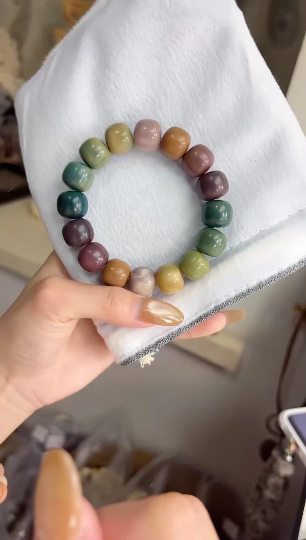 手串菩提根/象牙果沐d50紫美人干磨桶珠13*15mm手串