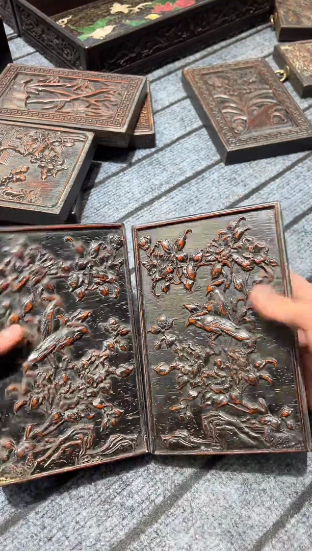 木紫檀雕刻一物一拍