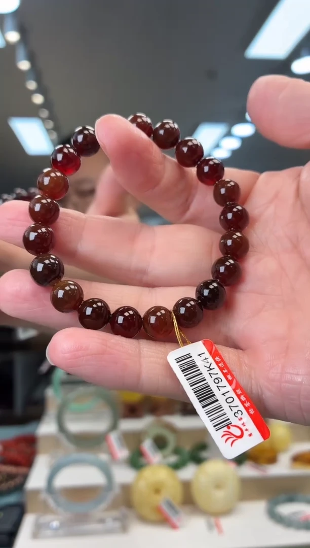 手串琥珀未镶嵌手串9+