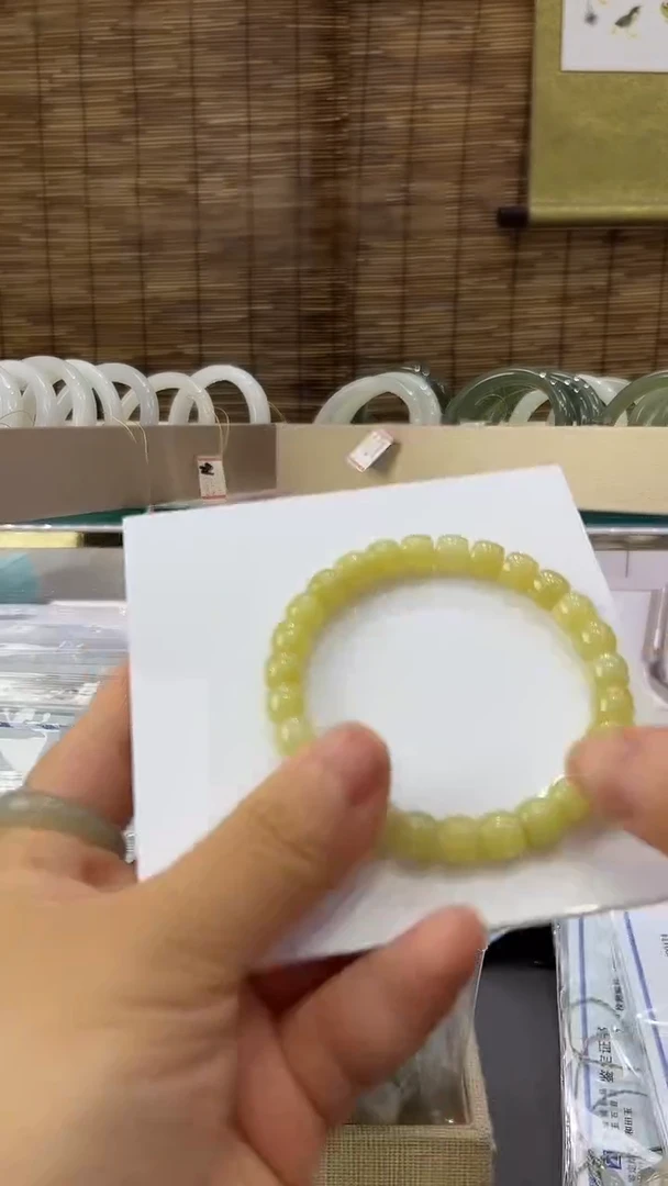 手链未镶嵌和田玉8mm直切手串