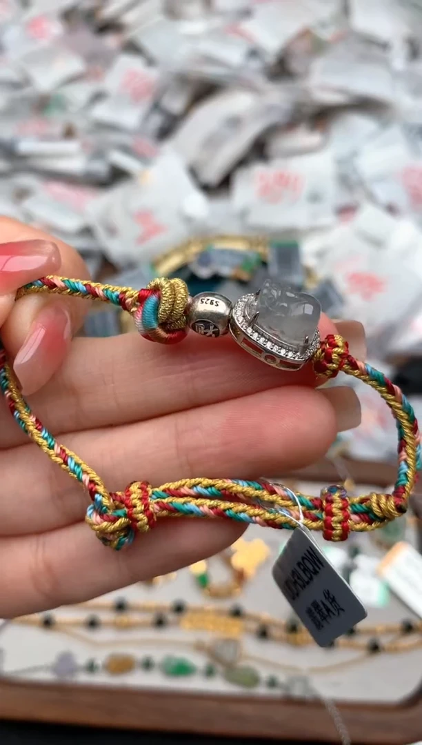 银S925镶嵌挂件翡翠一