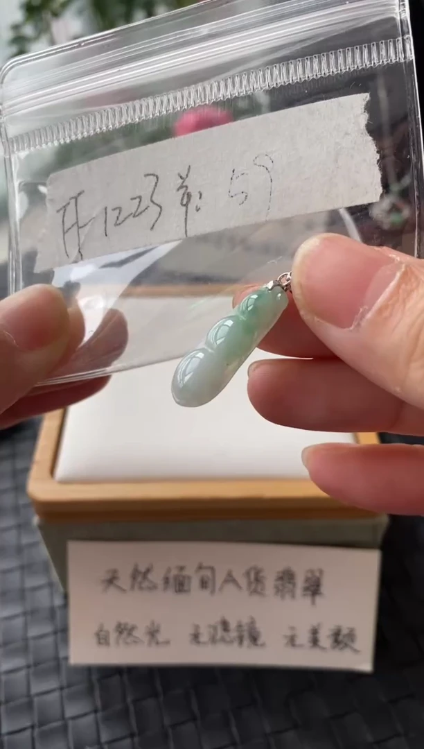 吊坠(不含链)银S925镶嵌翡翠FF1223