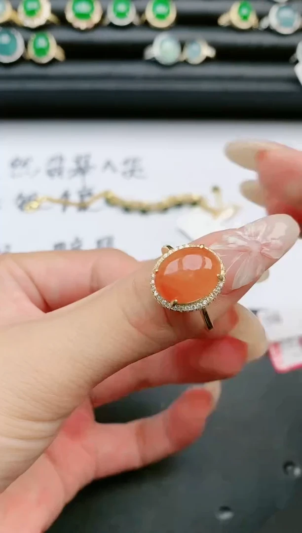 翡翠戒指银S925镶嵌111111