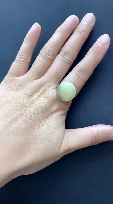 【闪购商品】琥珀裸石银S925镶嵌琥珀戒指