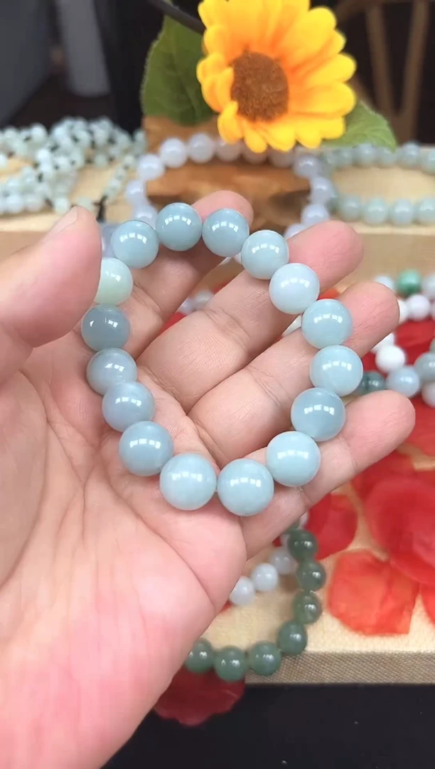 未镶嵌手串翡翠翡翠   面料  蓝色