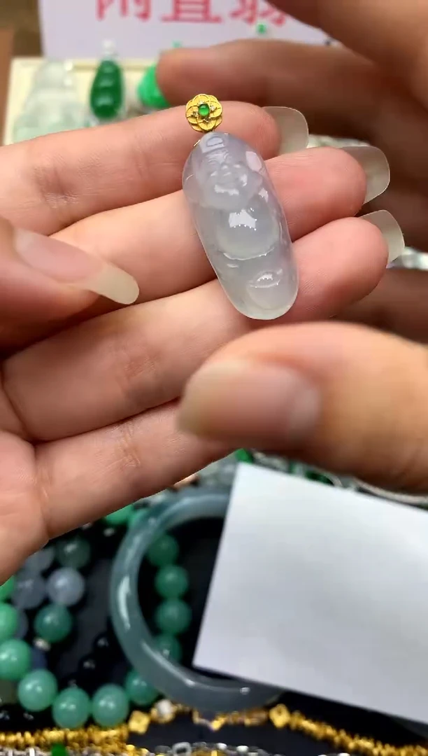 颈饰18K金镶嵌翡翠293 -中国好珍宝