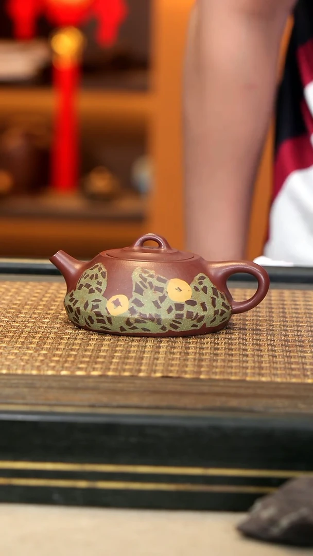 茶壶紫砂ZCJ99《豹纹瓢》绞泥