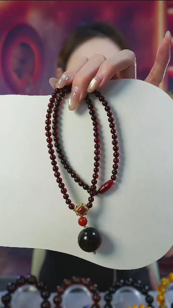 琥珀颈饰未镶嵌天然缅甸琥珀项链链身4-5mm   单颗21mm+ 设计款