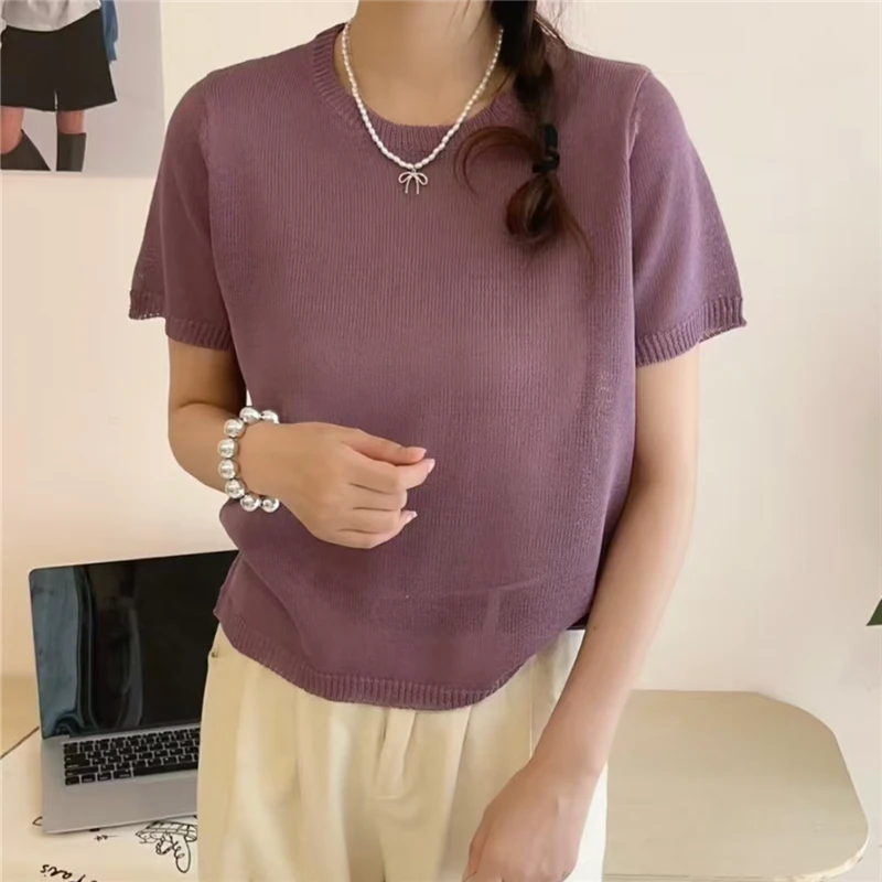 【赠运费补贴】/和纸沙--显瘦亚麻防晒短袖套头多色275