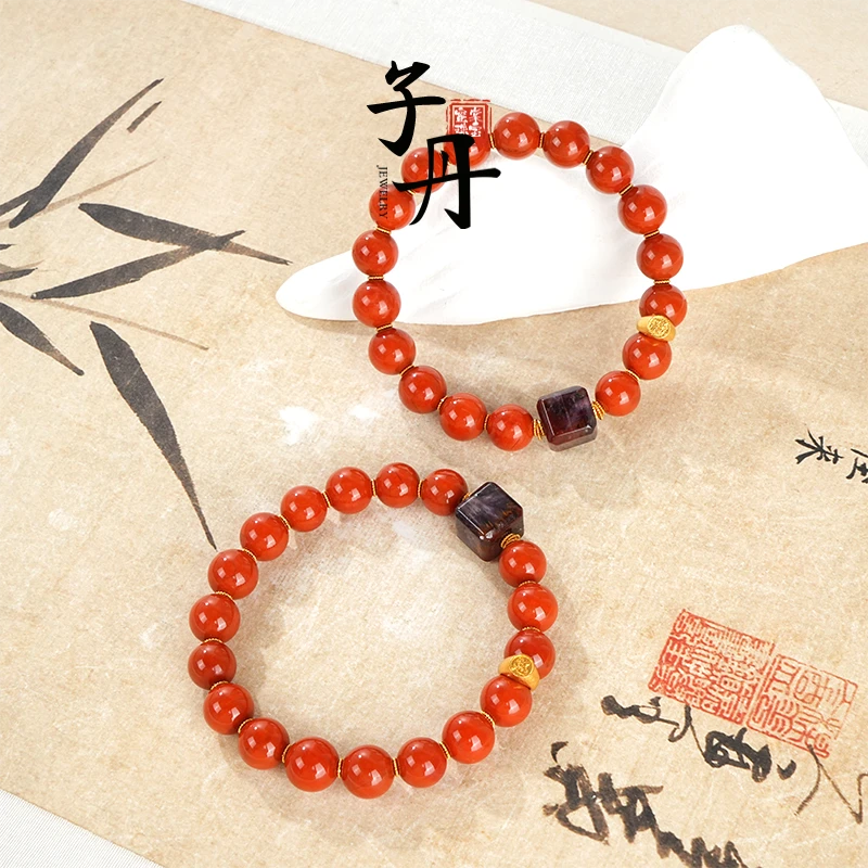 【蜜棠世界】18k南红DIY单圈（多样性发/发一条）F5-057