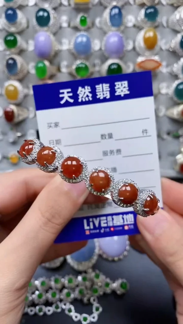 【闪购商品】翡翠手镯银S925镶嵌0404