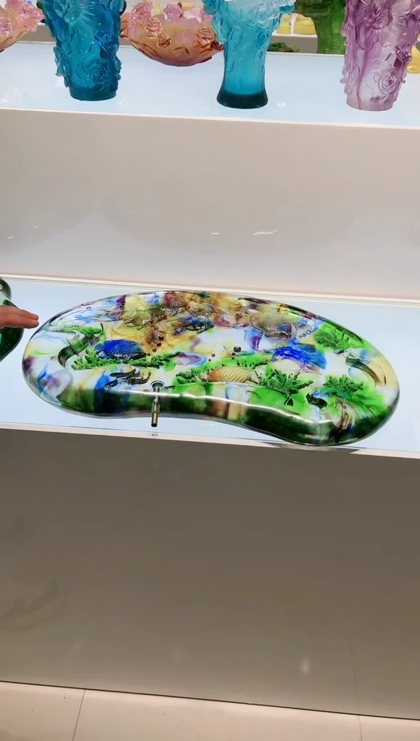 【闪购商品】茶宠古法琉璃海底世界茶盘