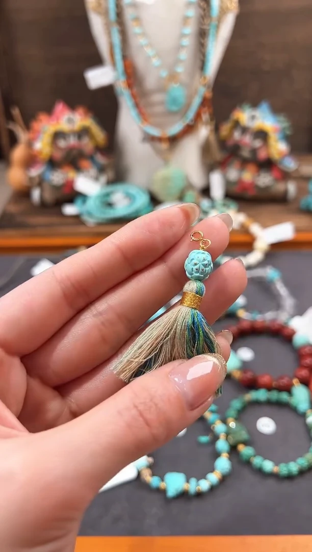 【闪购商品】绿松石提溜18K金镶嵌绿松石提溜