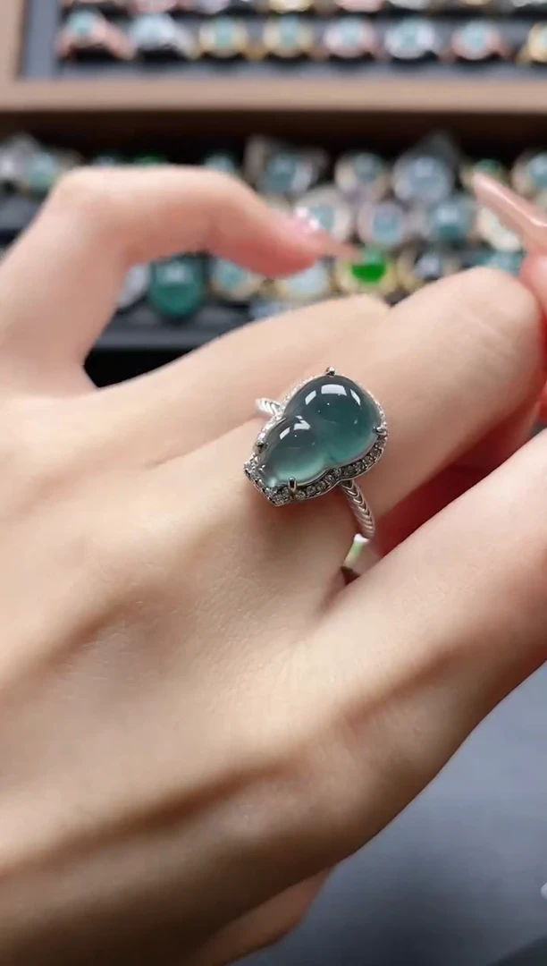 【闪购商品】翡翠戒指银S925镶嵌51151
