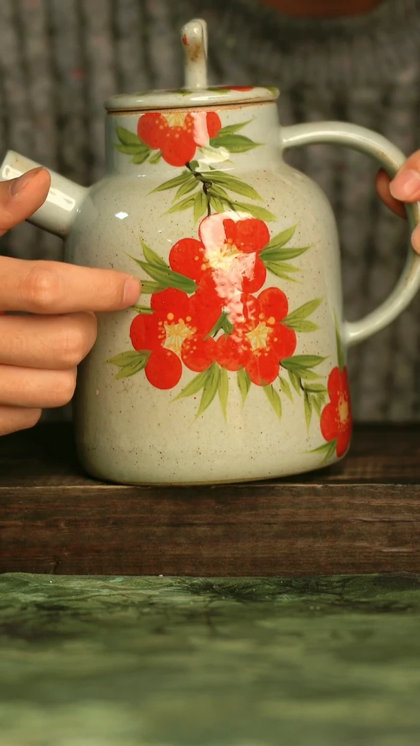 陶瓷青诗集手工手绘瓷器