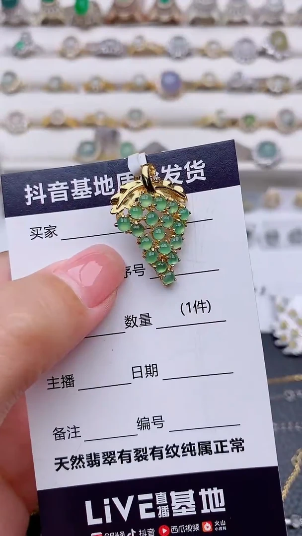 吊坠(赠链)银S925镶嵌翡翠是**啊.............
