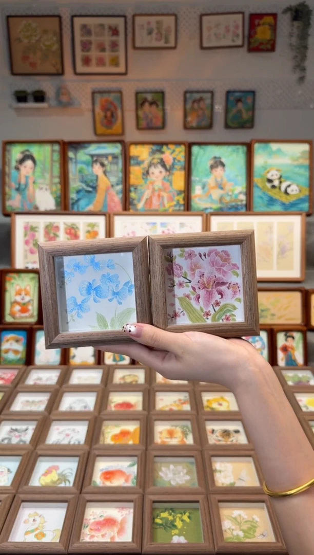 国画蝴蝶兰 小繁花 手绘国画11