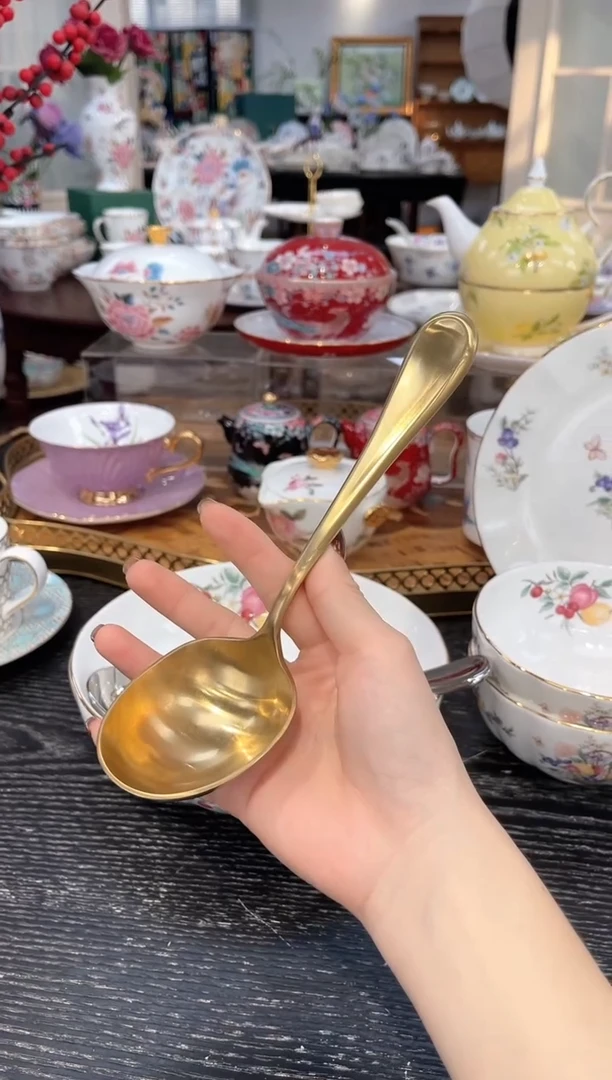 不锈钢大勺-----------金色