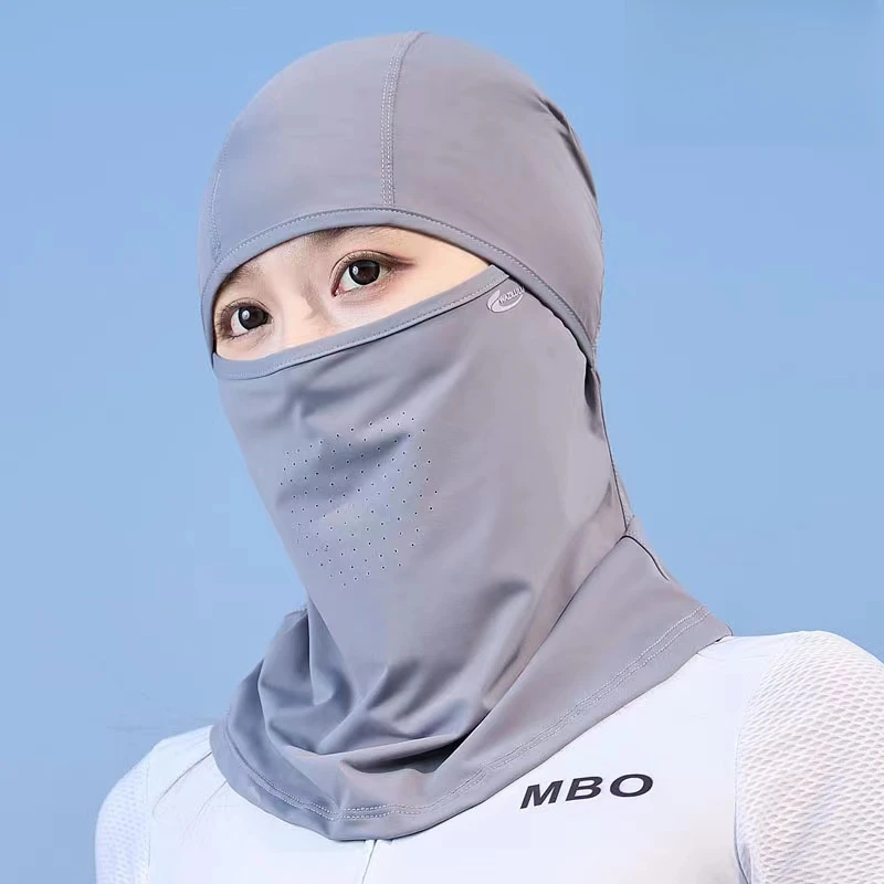 全脸防晒面罩女夏季透气冰丝口罩防紫外线开车面纱护颈面罩防晒女