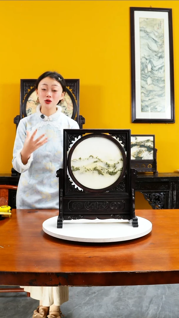 石材天然大理石画摆件