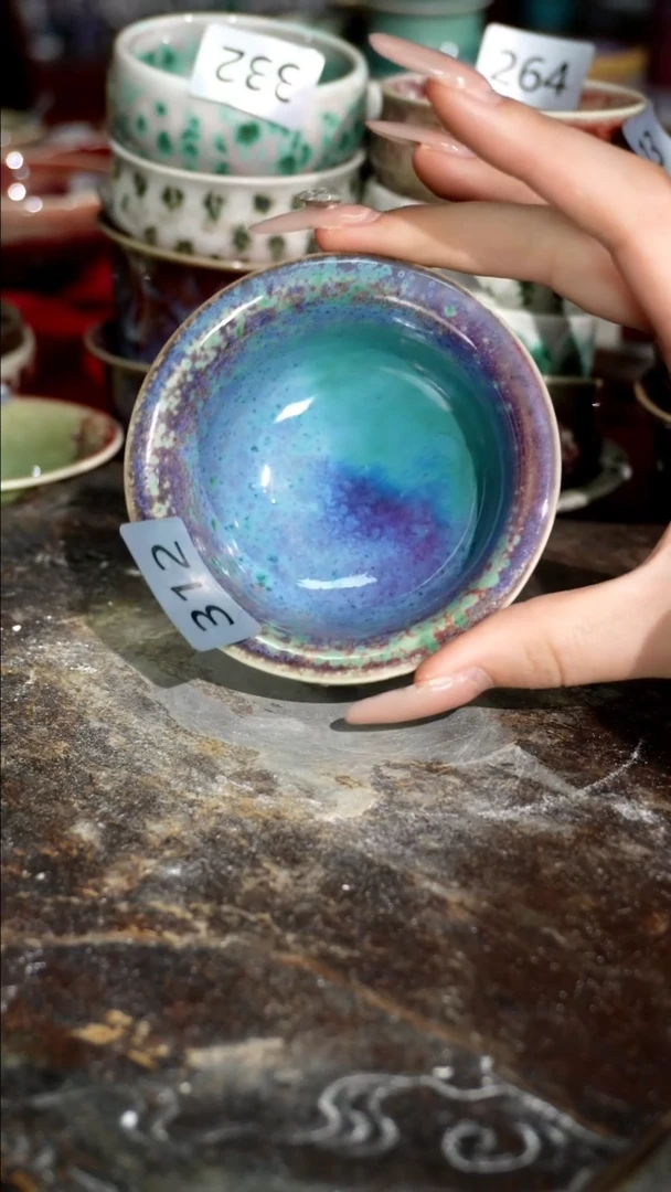 摆件精品窑变钧瓷茶器