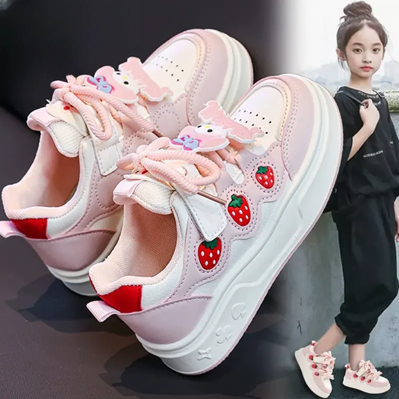 小黄鸭美乐蒂舒适女童板鞋2025新款春季儿童小白鞋时尚女童运动鞋