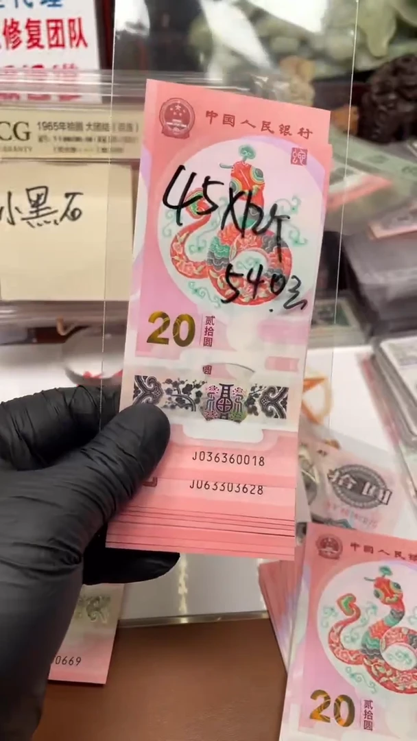塑料老*钱蛇钞共12张一组裸发