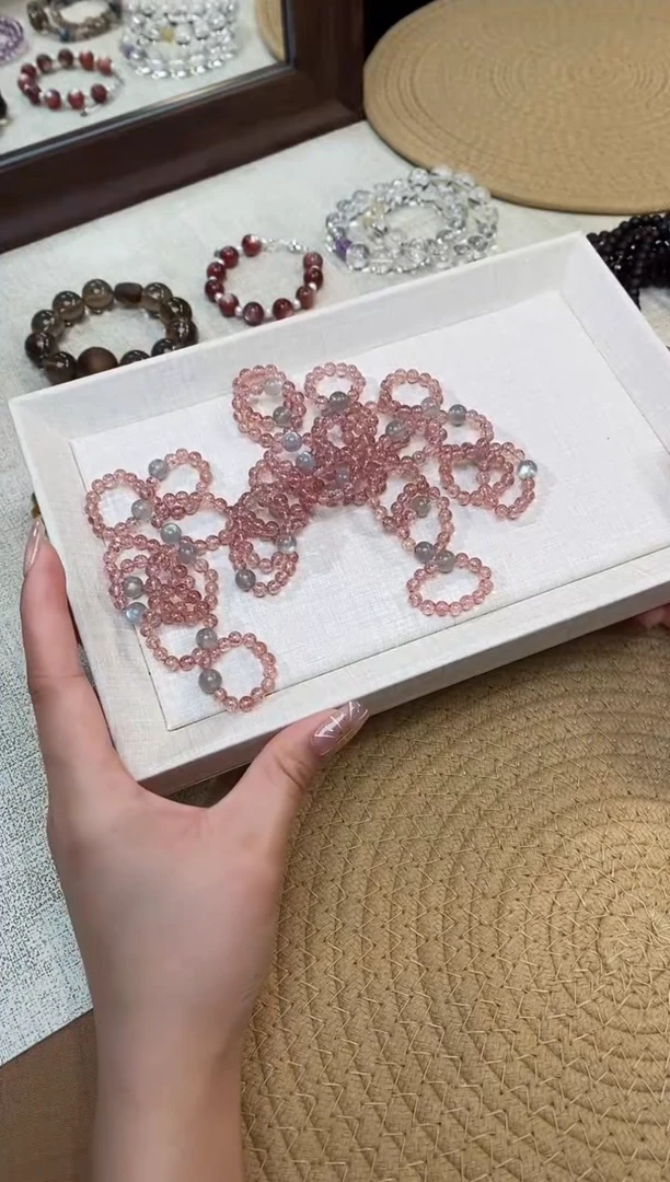 合金手链水晶《月野兔》草莓晶灰月光设计款戒指手串4-5多样性发一