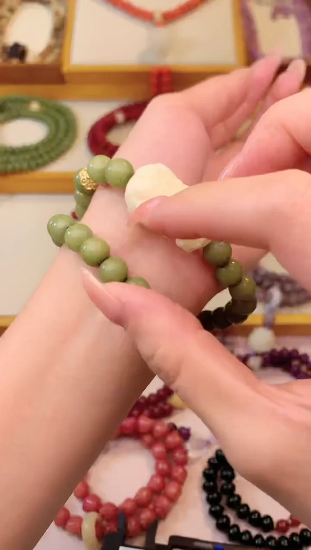 手串白玉菩提孤品