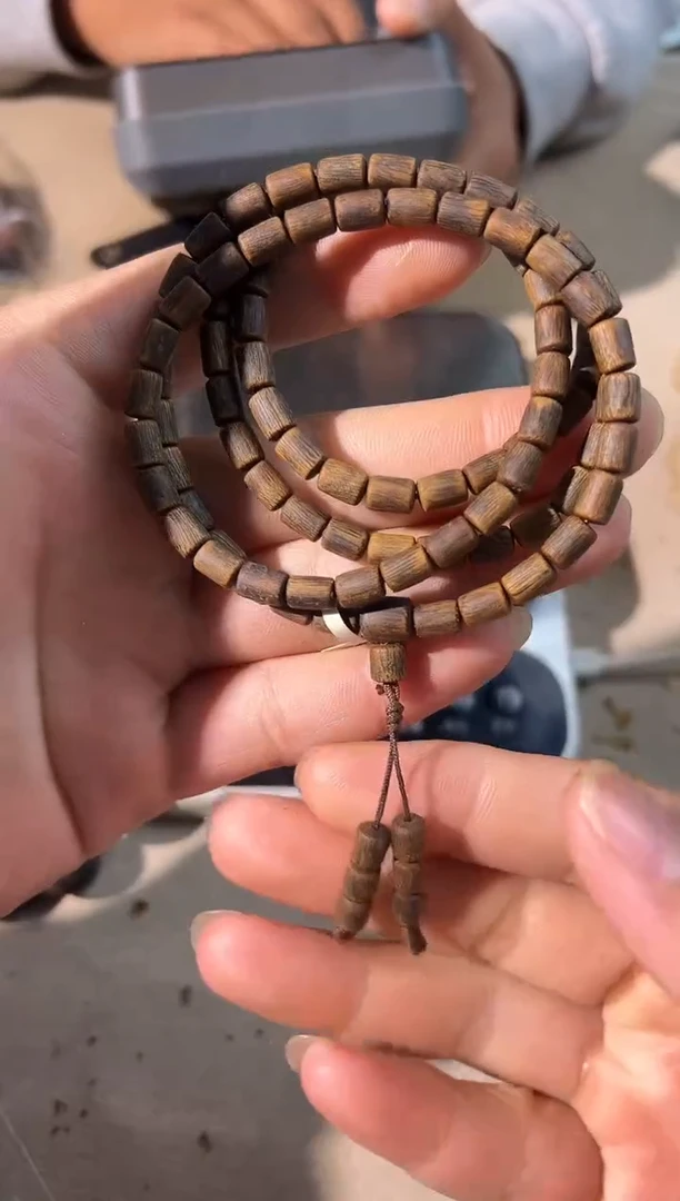 沉香沉香碎屑收藏级沉水】0.5桶珠多圈21g+多样性发一条