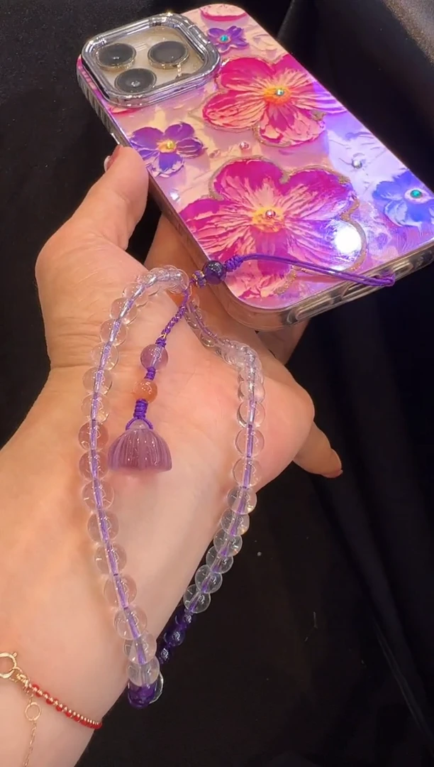 车挂未镶嵌紫晶手机挂