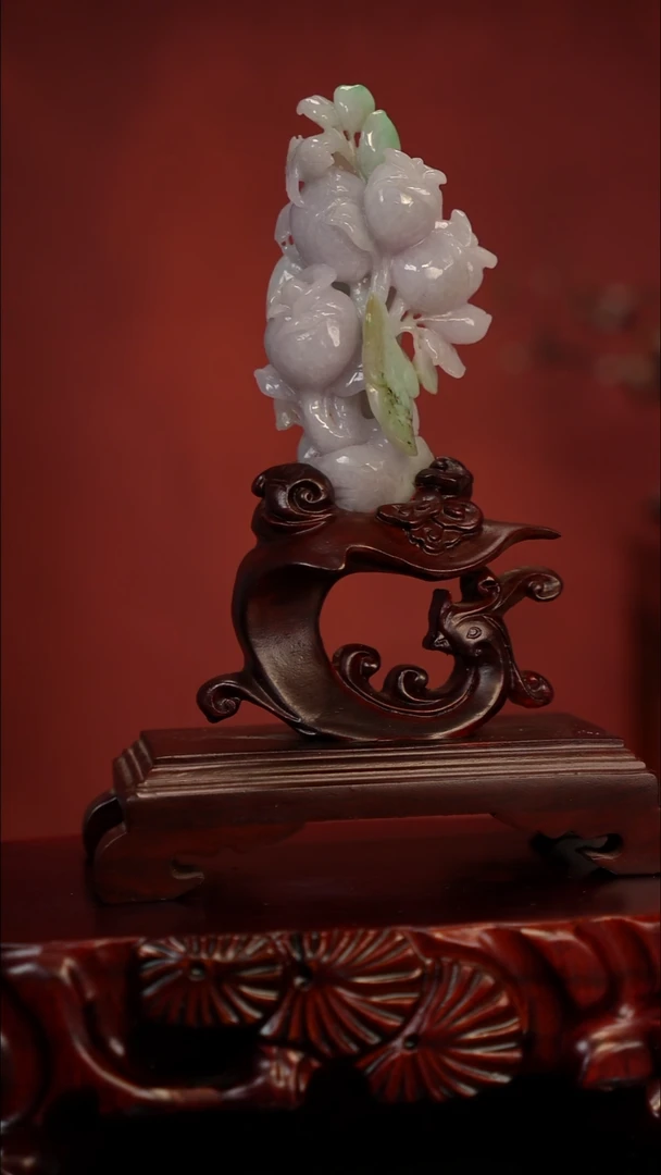 未镶嵌摆件翡翠玫瑰花
