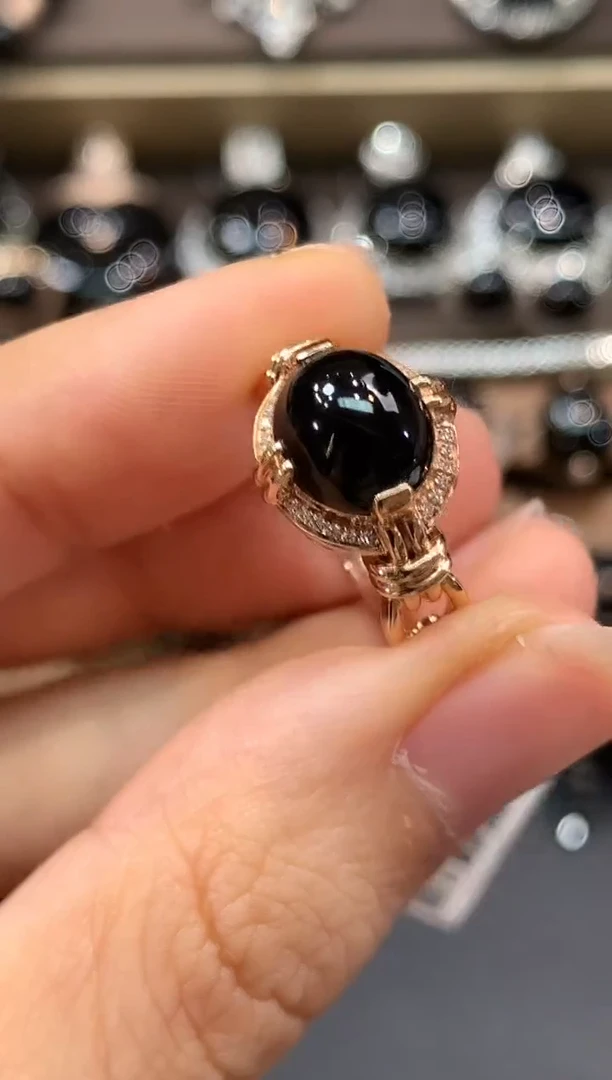 18K金镶嵌戒指翡翠C80多样性一件发货