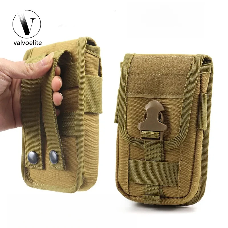 VALVOELITE男穿皮带多功能户外运动腰包竖款手机男女多功能斜挎包