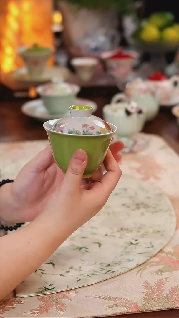 生如夏花盖碗 哈哈哈哈